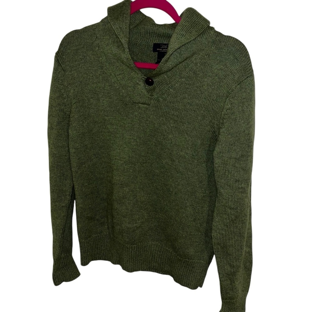 Brooks Brothers 346 100% wool Men's Olive green Sweater xl like new